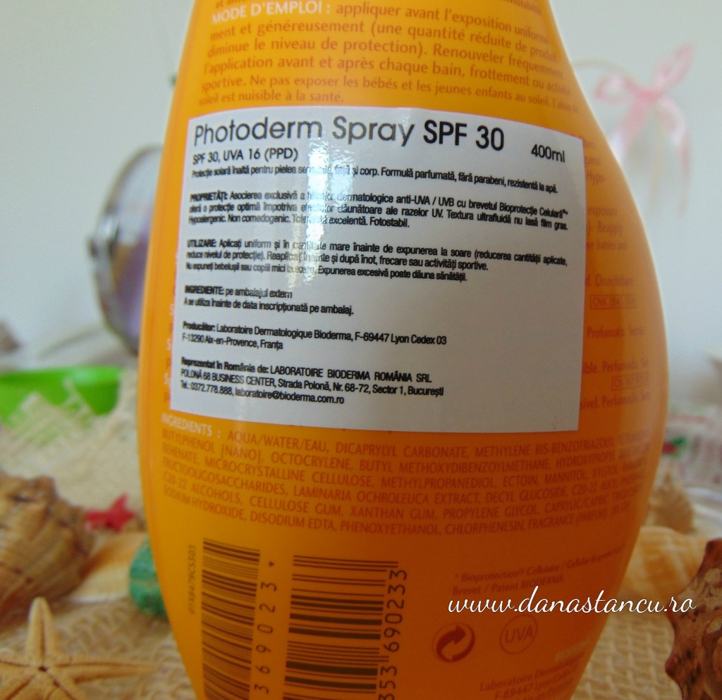 Photoderm Spray SPF 30 ingrediente